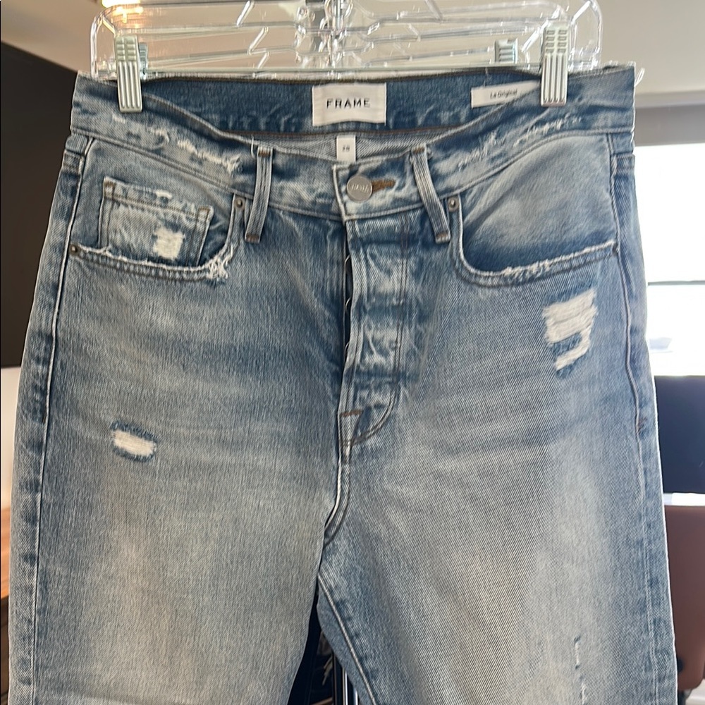 Frame Denim Light Blue Distressed Men's Jeans
